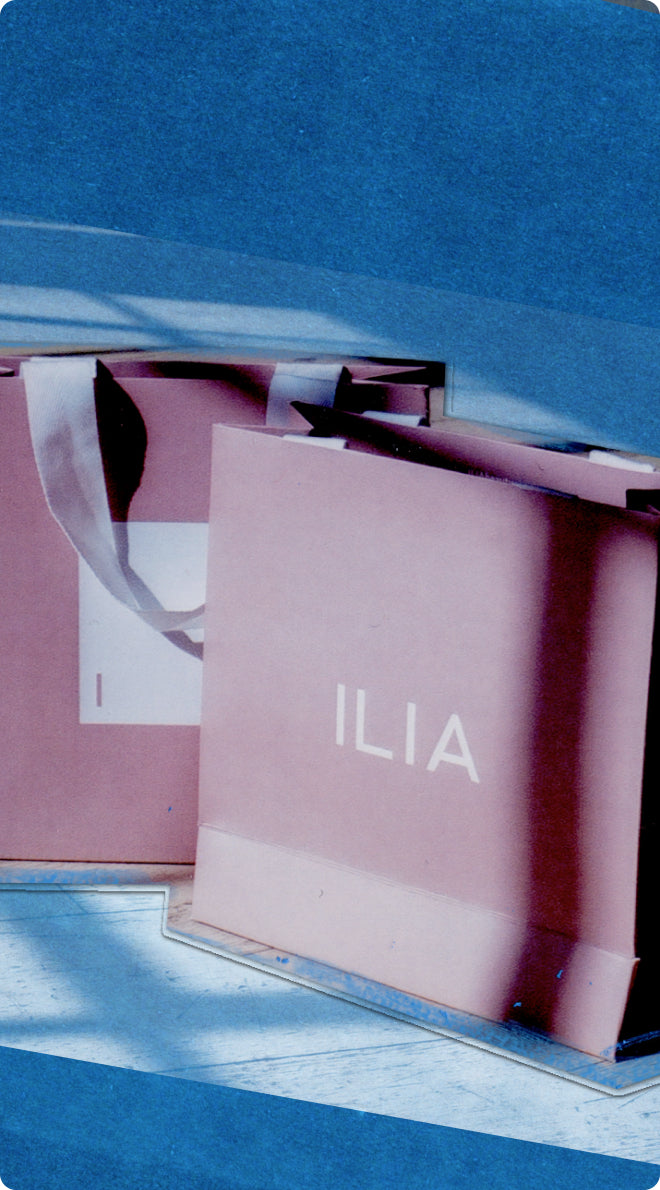 ILIA shopping bag to promote heir 40% off section during their Friends & Family Sale