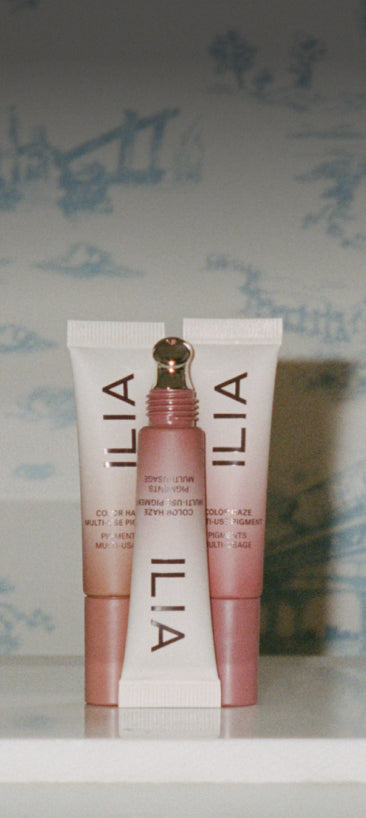 Three tubes of ILIA multi-use cream Color Haze to support their gift with purchase on orders over $50